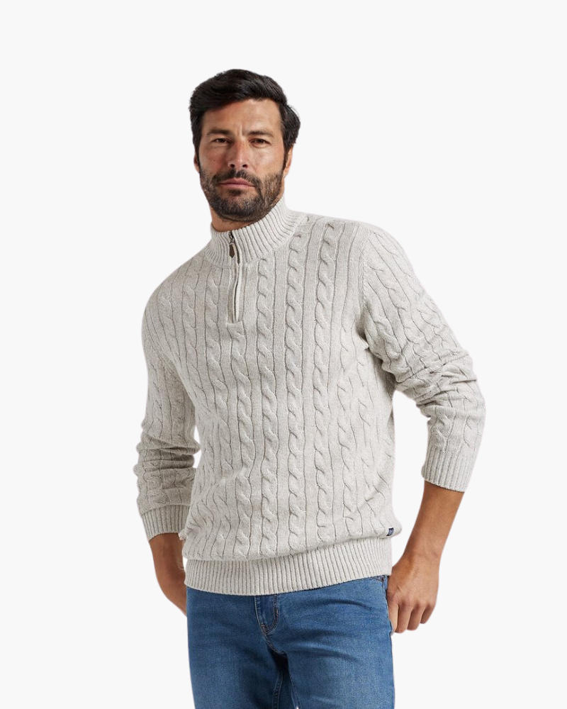 RENVO Half-Zip Sweater