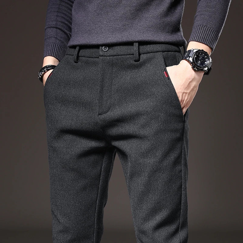 RENVO Slim Tapered Trousers