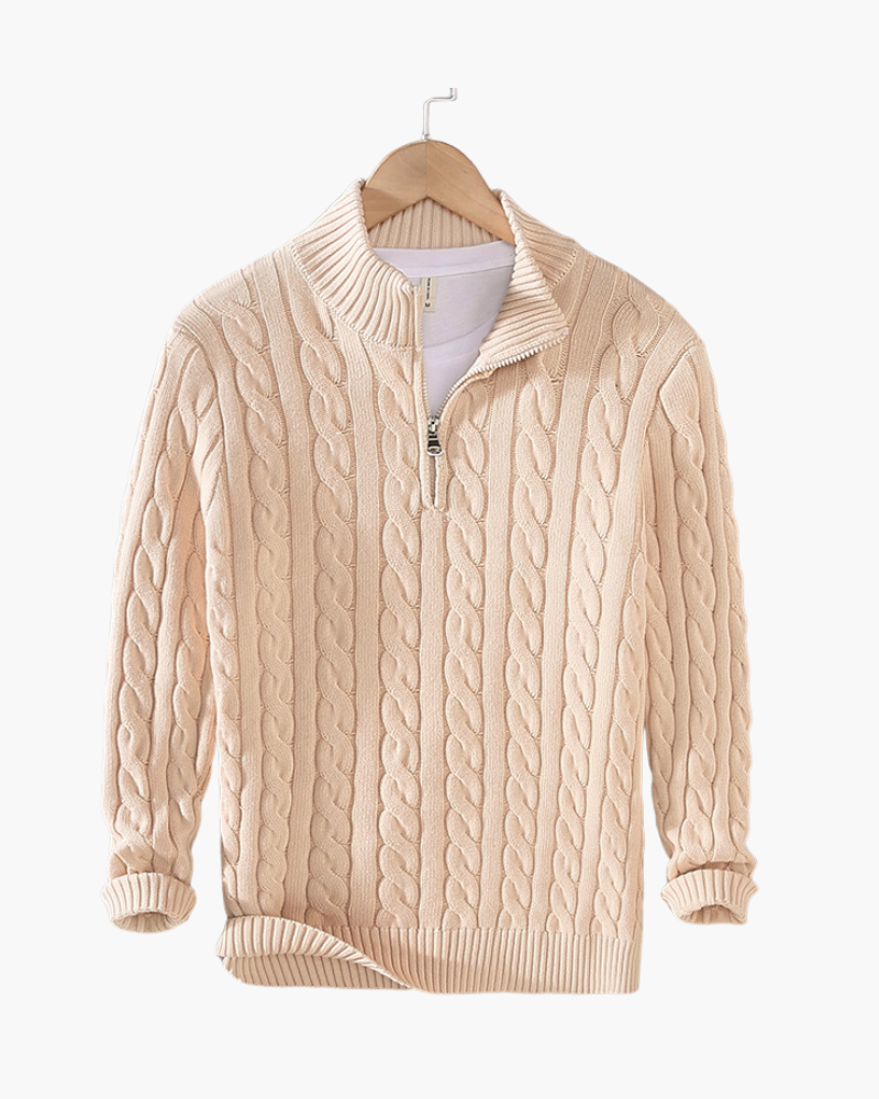 RENVO Half-Zip Sweater