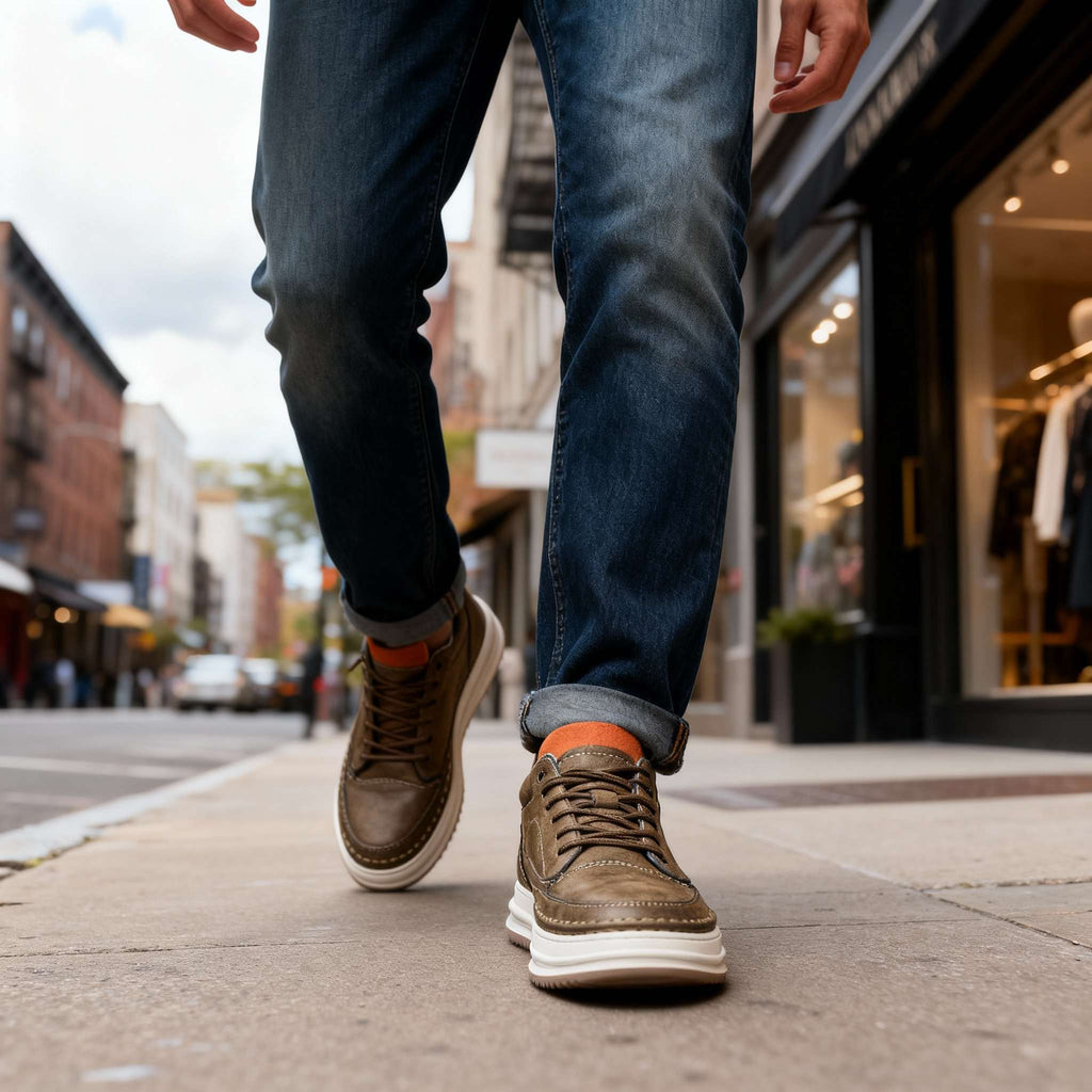 RENVO Oakfield Leather Sneakers