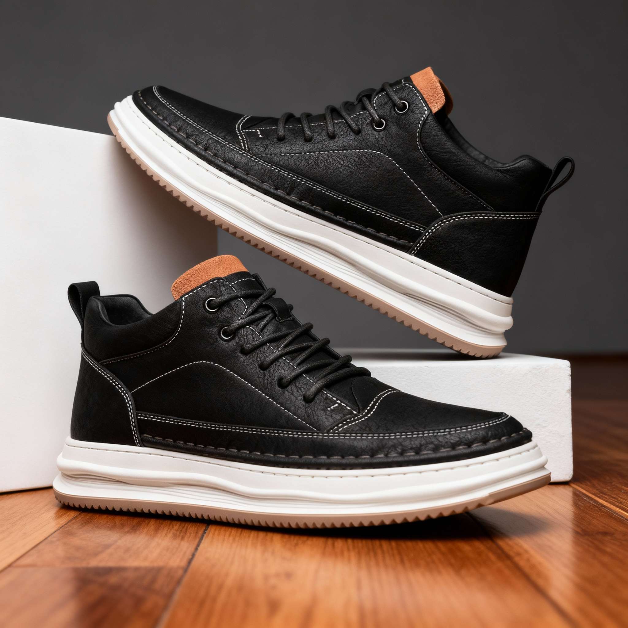 RENVO Oakfield Leather Sneakers